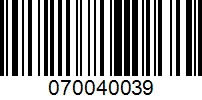 Barcode for 070040039
