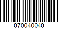 Barcode for 070040040