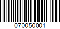 Barcode for 070050001