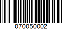 Barcode for 070050002