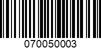 Barcode for 070050003