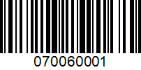 Barcode for 070060001