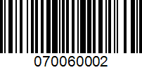 Barcode for 070060002