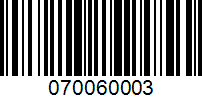 Barcode for 070060003