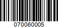 Barcode for 070060005