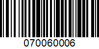 Barcode for 070060006