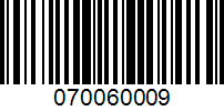 Barcode for 070060009