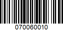 Barcode for 070060010