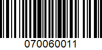 Barcode for 070060011