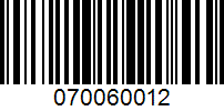 Barcode for 070060012