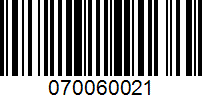 Barcode for 070060021