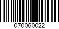 Barcode for 070060022