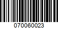 Barcode for 070060023
