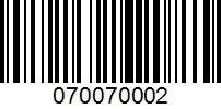 Barcode for 070070002