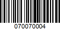 Barcode for 070070004