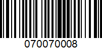 Barcode for 070070008