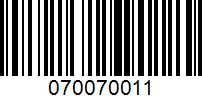 Barcode for 070070011