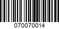 Barcode for 070070014