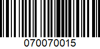 Barcode for 070070015