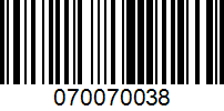 Barcode for 070070038