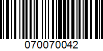 Barcode for 070070042