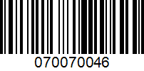 Barcode for 070070046