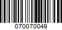 Barcode for 070070049