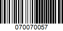 Barcode for 070070057