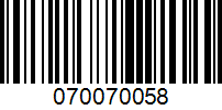 Barcode for 070070058