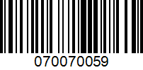 Barcode for 070070059