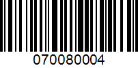 Barcode for 070080004