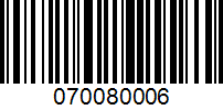 Barcode for 070080006