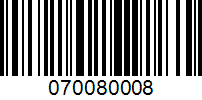 Barcode for 070080008