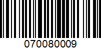 Barcode for 070080009