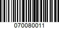 Barcode for 070080011