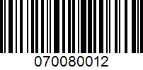 Barcode for 070080012