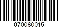 Barcode for 070080015