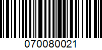 Barcode for 070080021