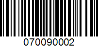 Barcode for 070090002