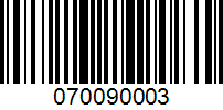 Barcode for 070090003