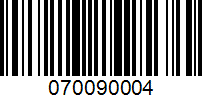 Barcode for 070090004