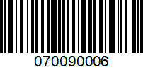 Barcode for 070090006