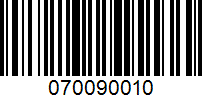 Barcode for 070090010