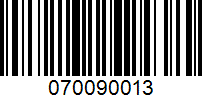 Barcode for 070090013