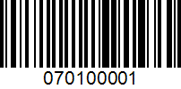 Barcode for 070100001