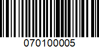 Barcode for 070100005