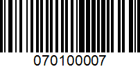 Barcode for 070100007