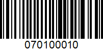 Barcode for 070100010