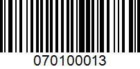 Barcode for 070100013