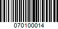 Barcode for 070100014